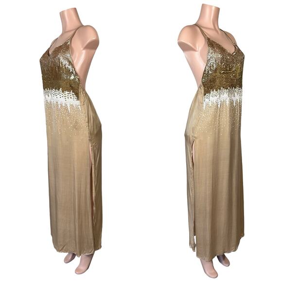 Beach Bunny Ariel - Gold Ombre Dress SZ S $245 - Picture 8 of 13